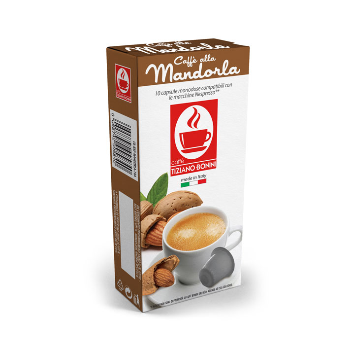 Caffè Bonini koffie met Amandelsmaak capsules voor nespresso (10st )