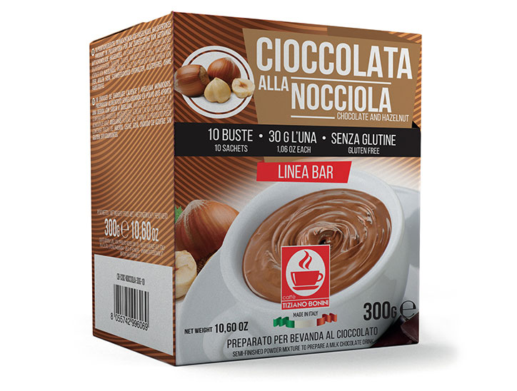 Bonini chocoladedrank met Hazelnoot ( 10 x 30gr )