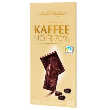 Pure chocolade met koffie (min. 70% cacao)