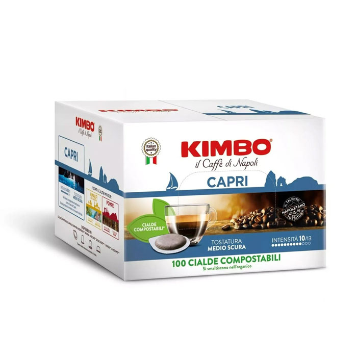 Kimbo - ESE Servings - Capri (100 st.) - Intensiteit 10/13 - Koffiepads 44mm - Italiaanse Espresso Koffie